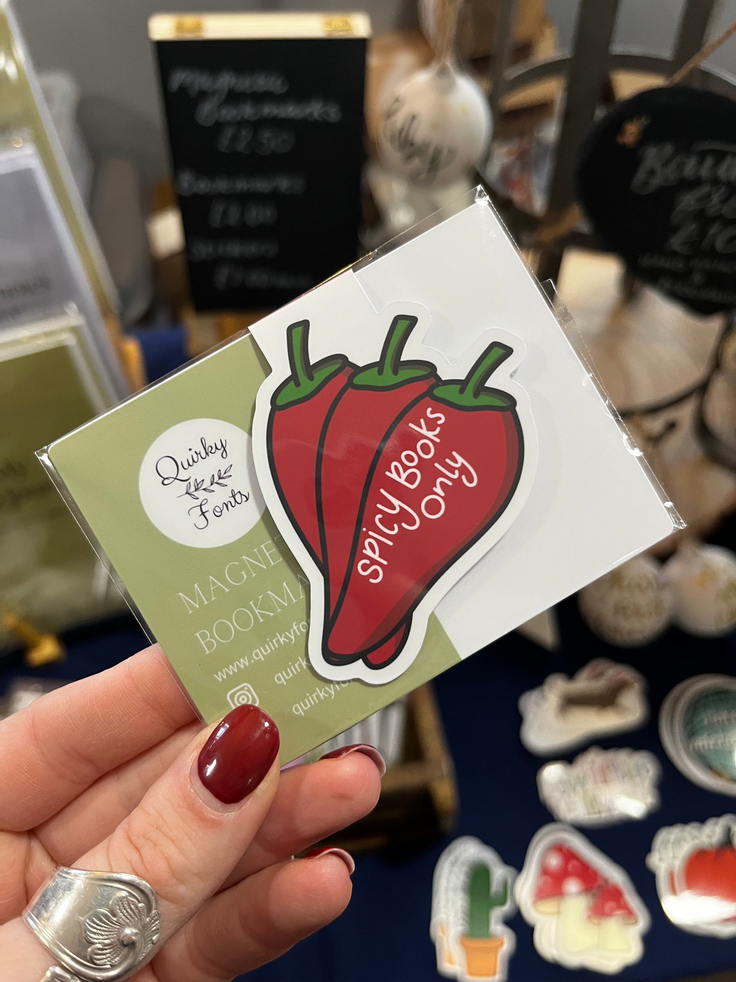 Spicy Books Only Magnetic Bookmark