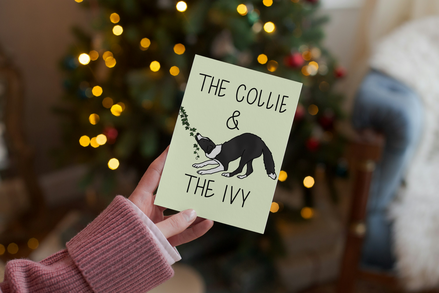 The Collie & The Ivy; Greeting Card