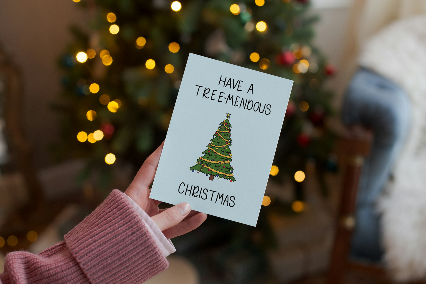 Have a Tree-mendous Christmas; Greeting Card