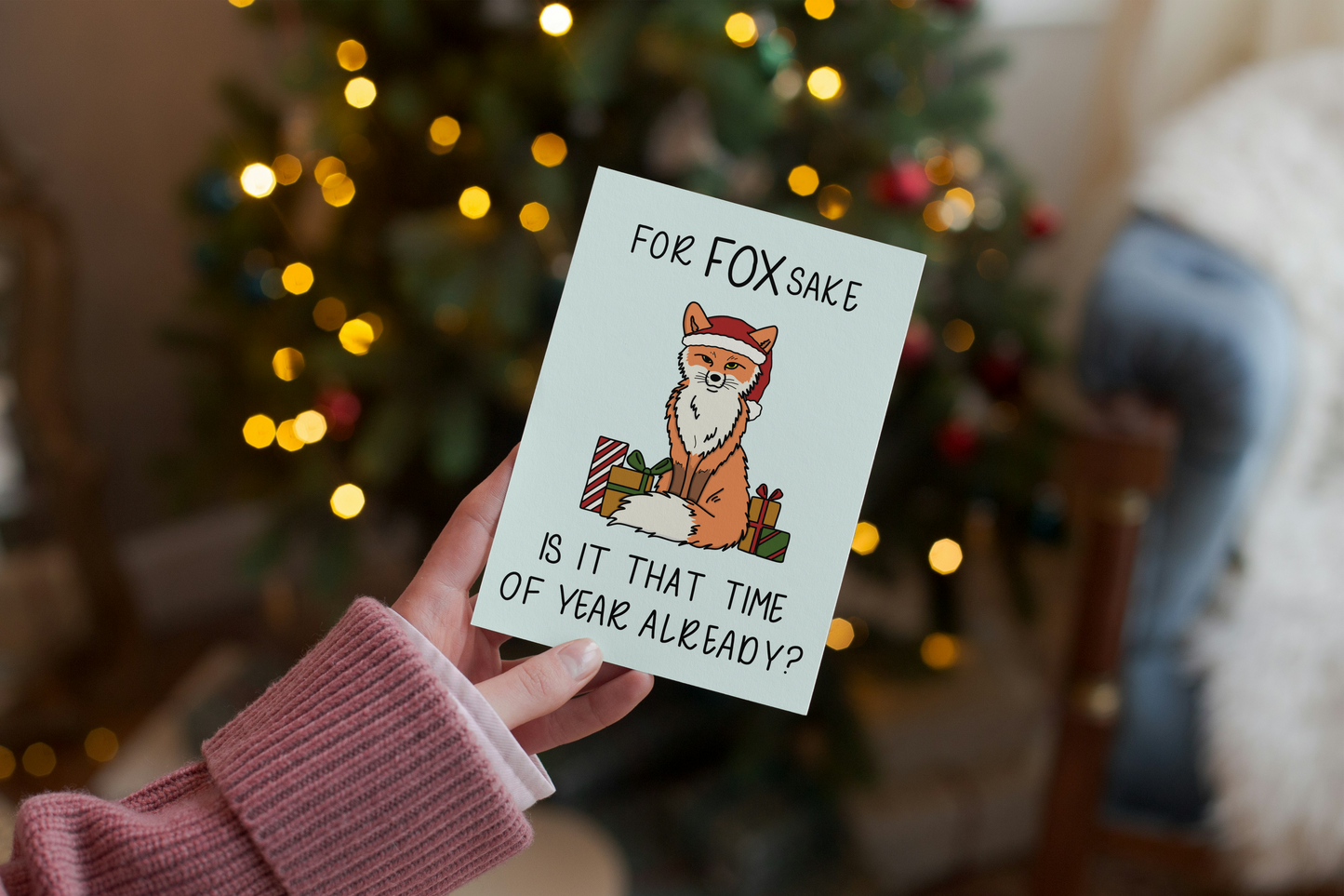 For Fox Sake, Christmas; Greeting Card