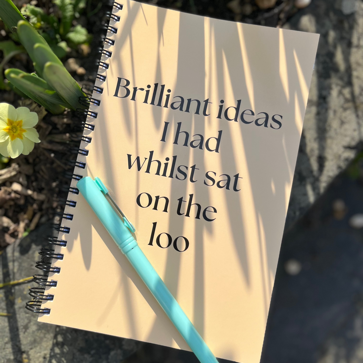 TOILET NOTEBOOK OUTSIDE