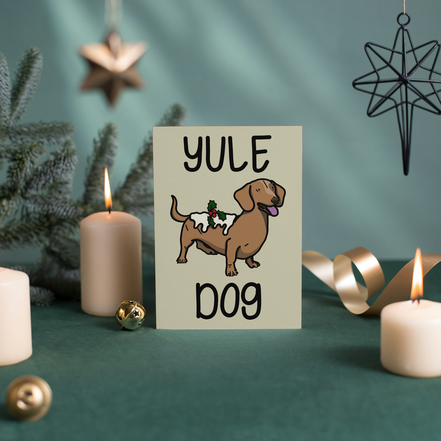 Yule Dog Christmas Card