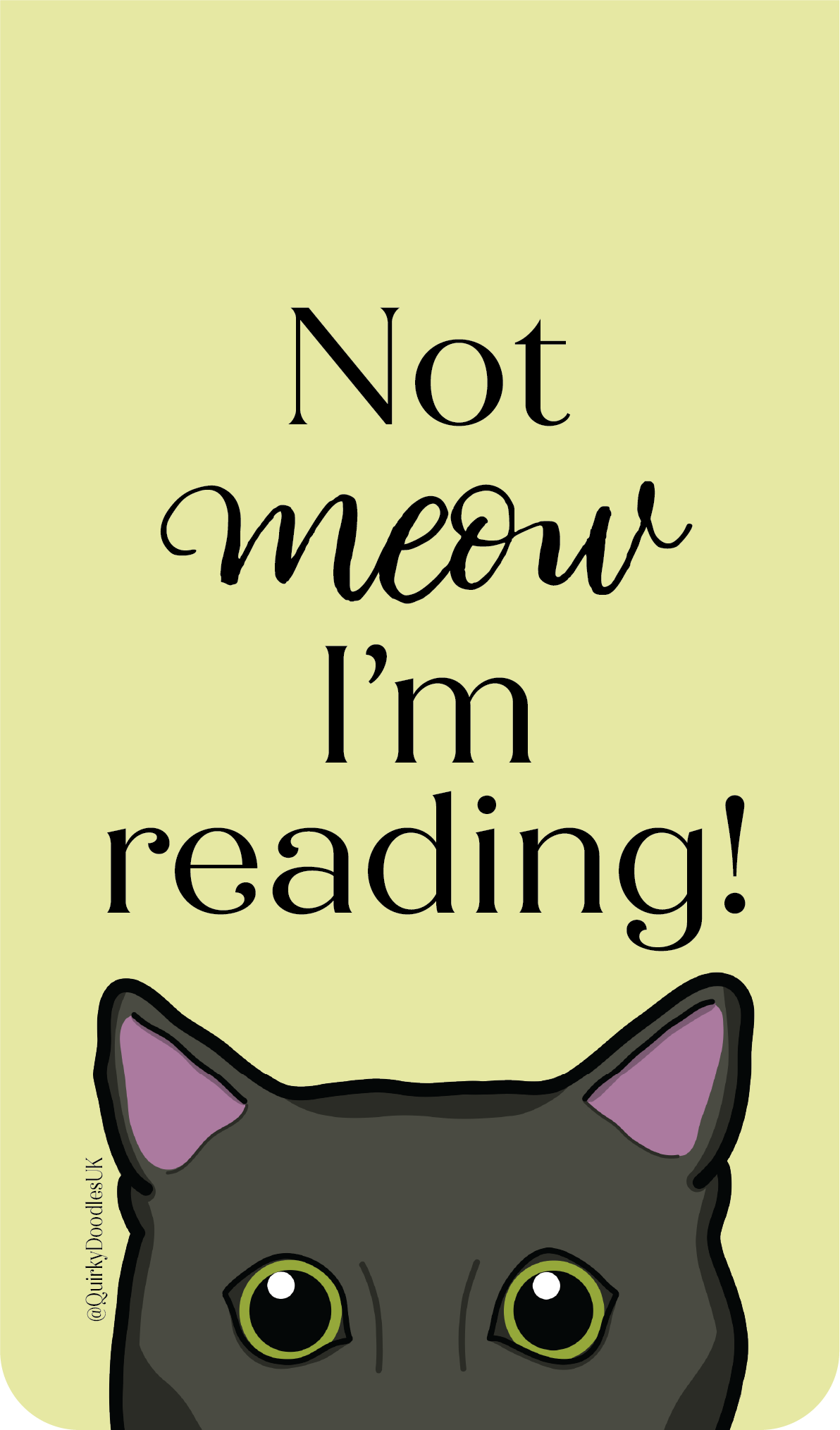 Not Meow: Bookmark